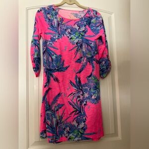 Lily Pulitzer Floral Pink and Blue Women's Dress or coverup
